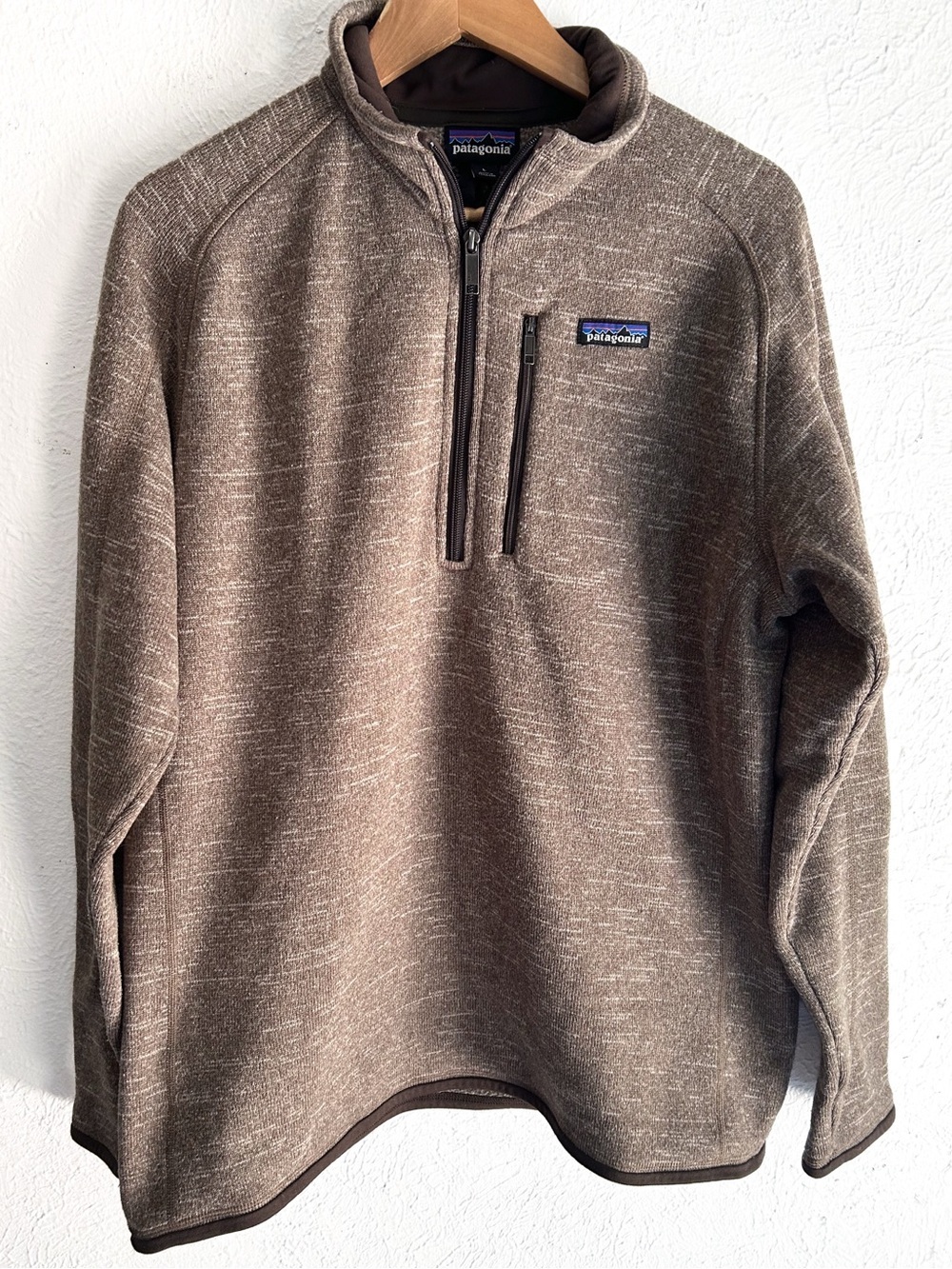 Patagonia Better Sweater 1/4-Zip Pale Khaki Brown Large Gorpcore Hiking